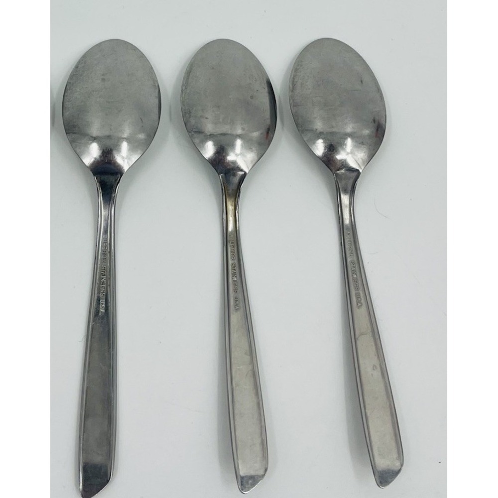 Set Of 6 Vintage Superior Stainless Atomic Night Sky Teaspoons MCM USA - Picture 6 of 7